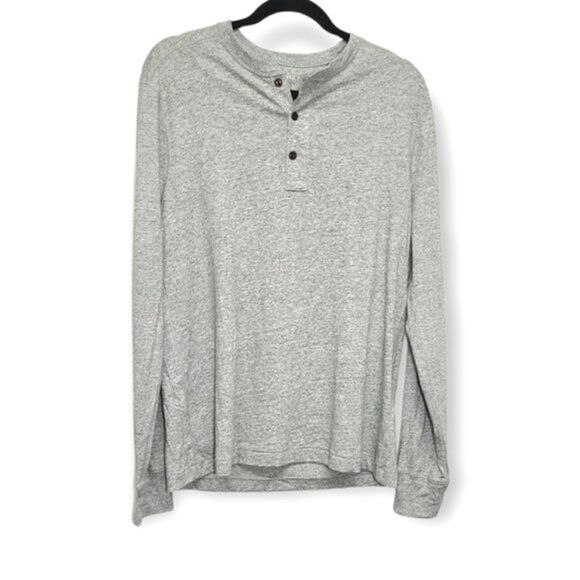 J Crew‎ Men's Long Sleeve Gray Pullover T-shirt Size Medium 100% Cotton - Picture 1 of 8
